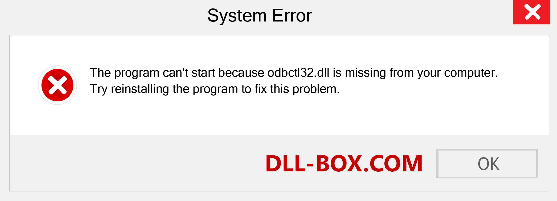  odbctl32.dll file is missing?. Download for Windows 7, 8, 10 - Fix  odbctl32 dll Missing Error on Windows, photos, images